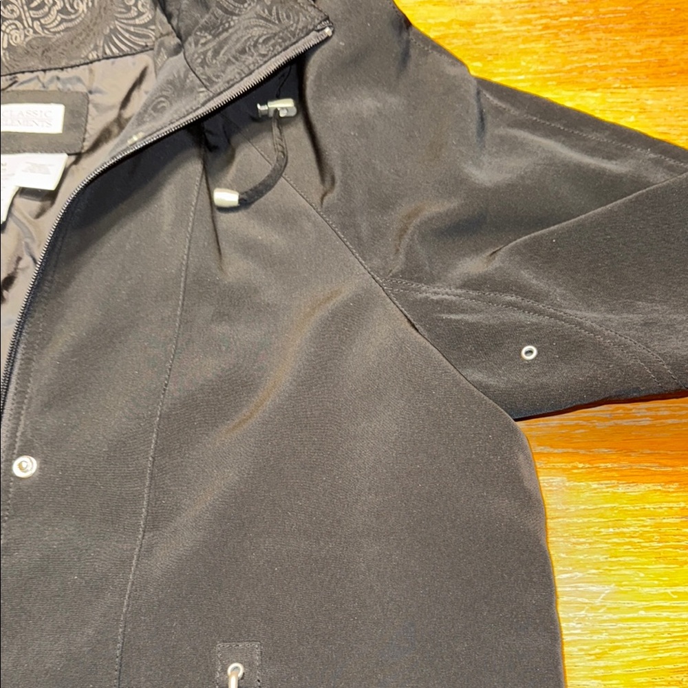 Classic Elements Black Hooded Utility Jacket Weat… - image 8